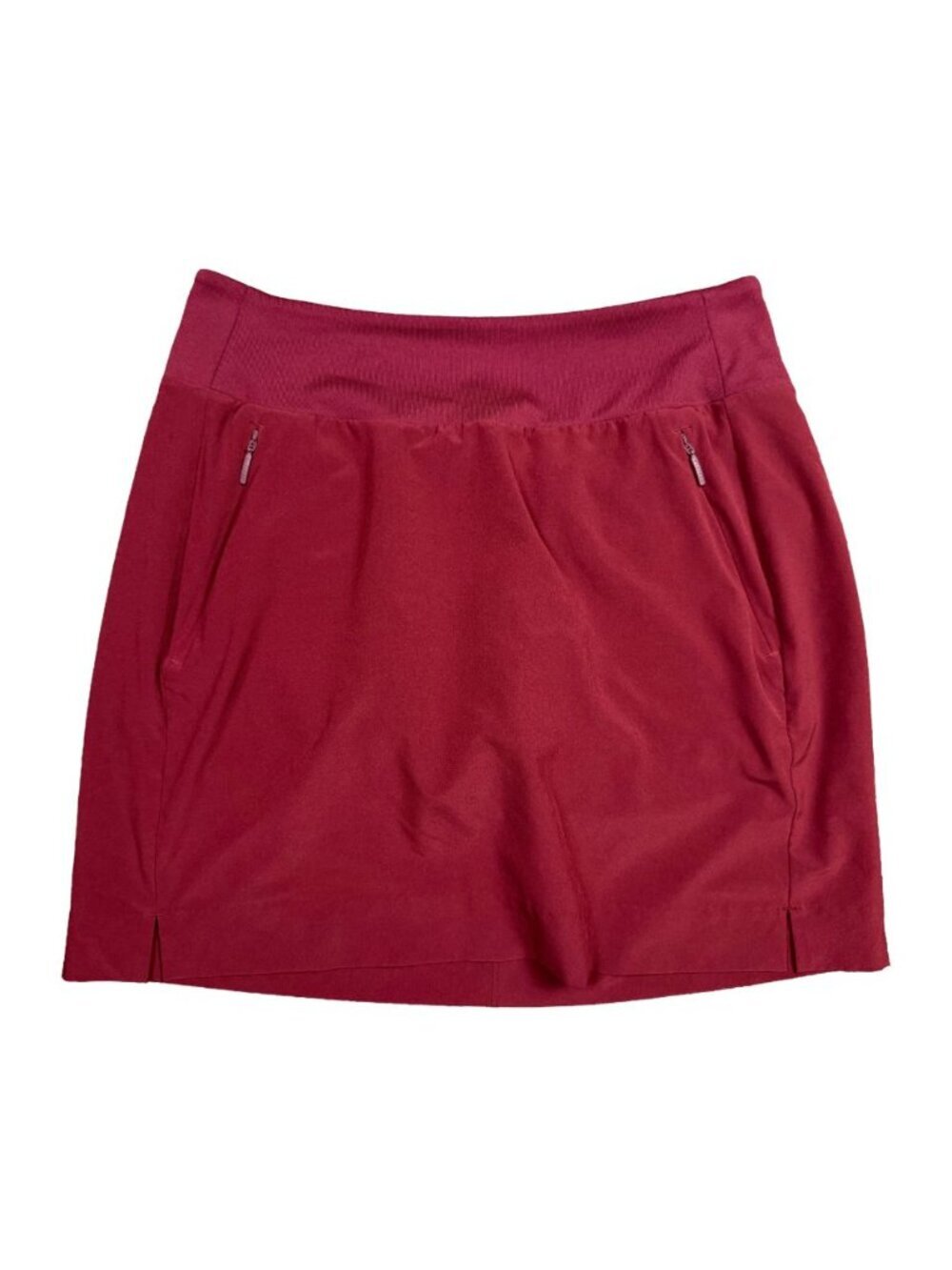 Athleta Soho Skort Womens 2 Burgundy Red Zip Pocket Athletic Golf Tennis Skirt